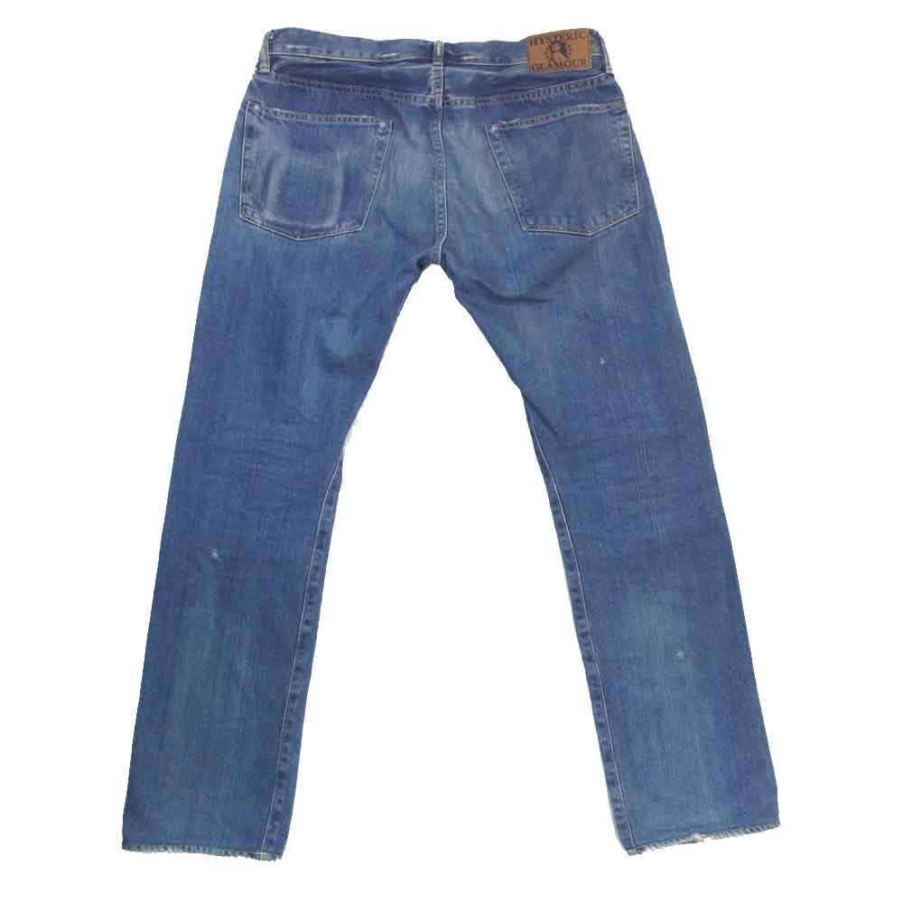 HYSTERIC GLAMOUR ヒステリックグラマー 0243AP17 SP加工 小窓 リメイク セルビッチ ダメージ デニム パンツ インディゴブルー系 34【中古】