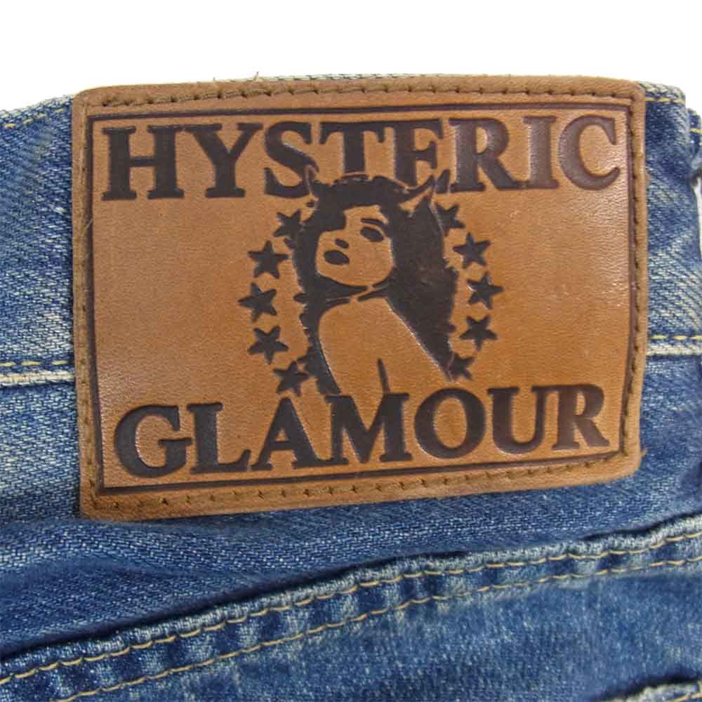 HYSTERIC GLAMOUR ヒステリックグラマー 0243AP17 SP加工 小窓 リメイク セルビッチ ダメージ デニム パンツ インディゴブルー系 34【中古】
