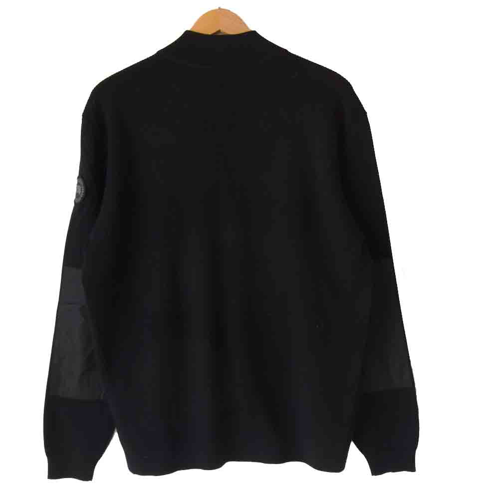 CANADA GOOSE カナダグース 6934M 国内正規品 WINDBRIDGE FULL ZIP SWEATER ナイロン切替 ウィンドブリッジ ジップ セーター ブラック系 L【美品】【中古】