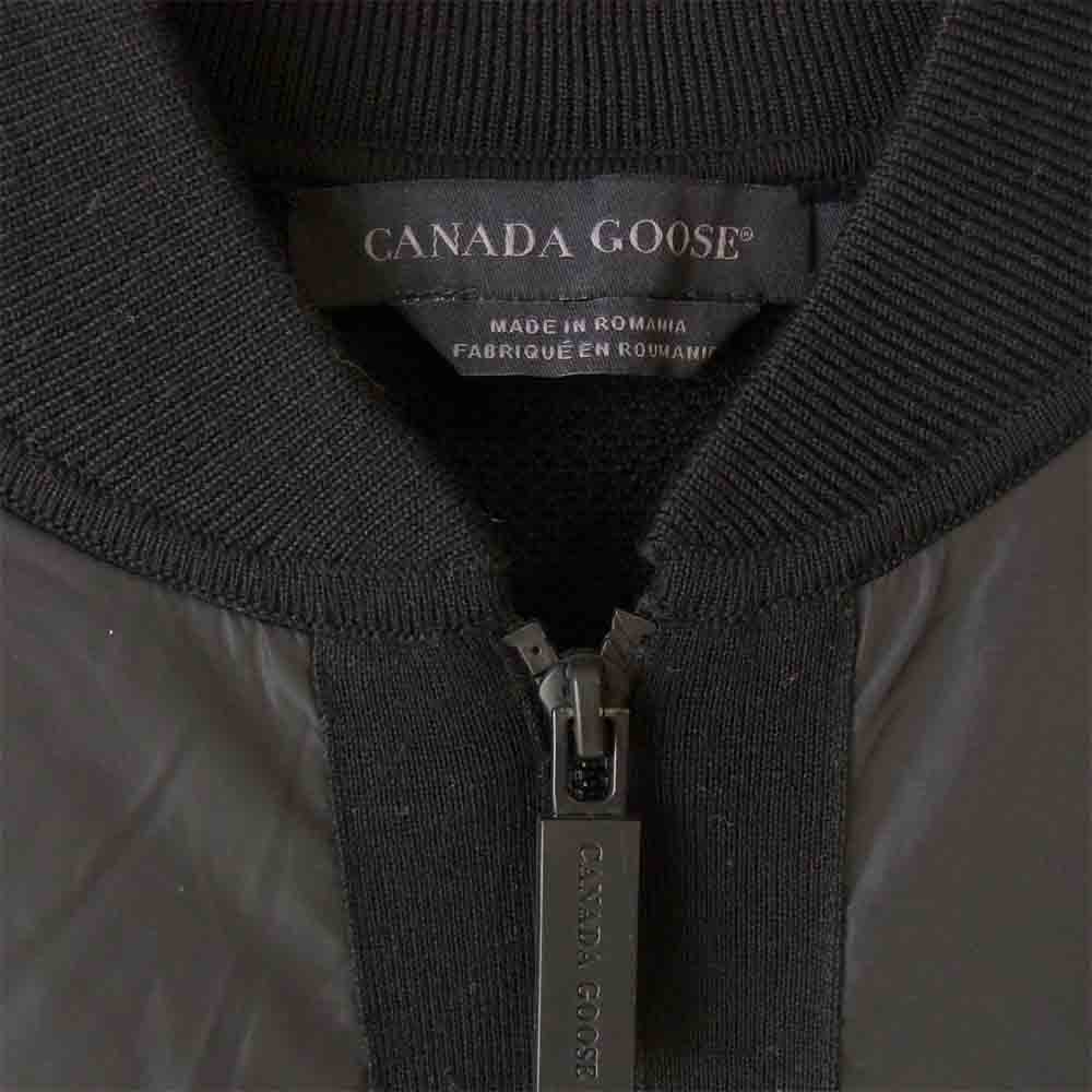 CANADA GOOSE カナダグース 6934M 国内正規品 WINDBRIDGE FULL ZIP SWEATER ナイロン切替 ウィンドブリッジ ジップ セーター ブラック系 L【美品】【中古】
