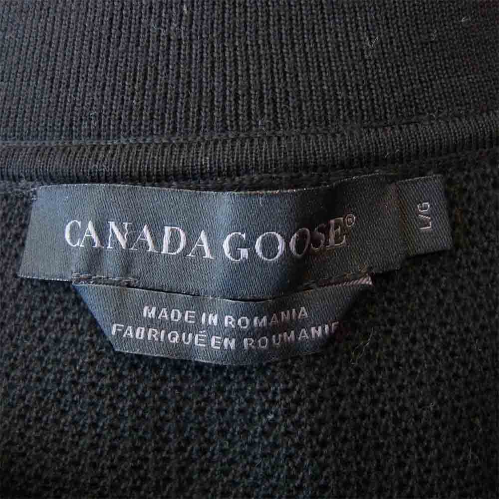 CANADA GOOSE カナダグース 6934M 国内正規品 WINDBRIDGE FULL ZIP SWEATER ナイロン切替 ウィンドブリッジ ジップ セーター ブラック系 L【美品】【中古】