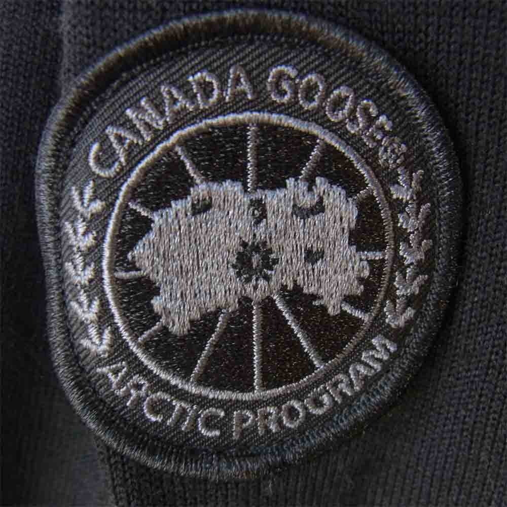 CANADA GOOSE カナダグース 6934M 国内正規品 WINDBRIDGE FULL ZIP SWEATER ナイロン切替 ウィンドブリッジ ジップ セーター ブラック系 L【美品】【中古】