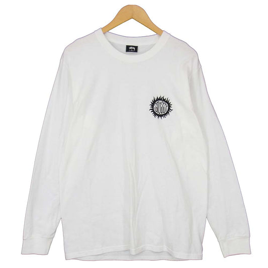 STUSSY ステューシー 20M3993525 Design Corp ロゴ プリント 長袖 Tシャツ ホワイト系 M【美品】【中古】