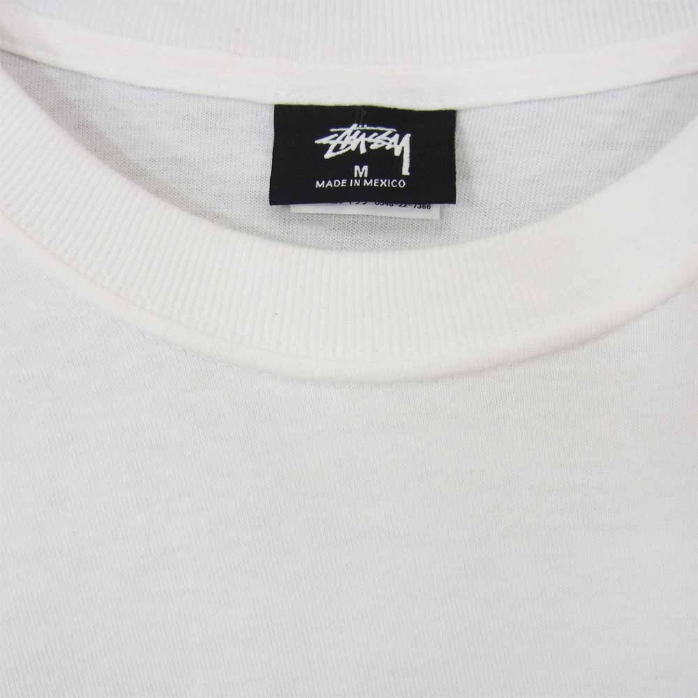 STUSSY ステューシー 20M3993525 Design Corp ロゴ プリント 長袖 Tシャツ ホワイト系 M【美品】【中古】