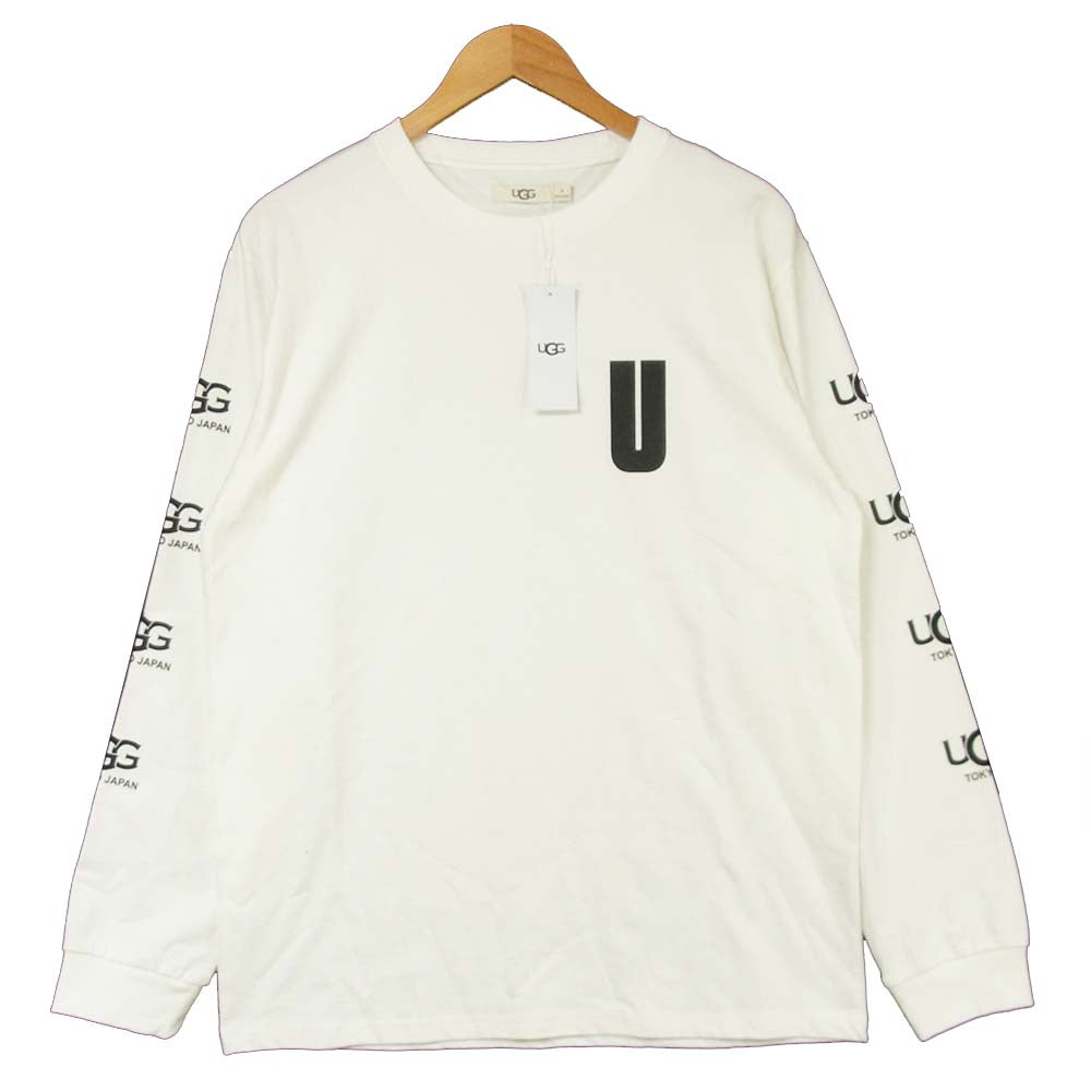 UGG アグ 20AW-UGTP02 LINE LOGO LS T-Shirts ラインロゴ 長袖 Tシャツ ホワイト系 M【新古品】【未使用】【中古】