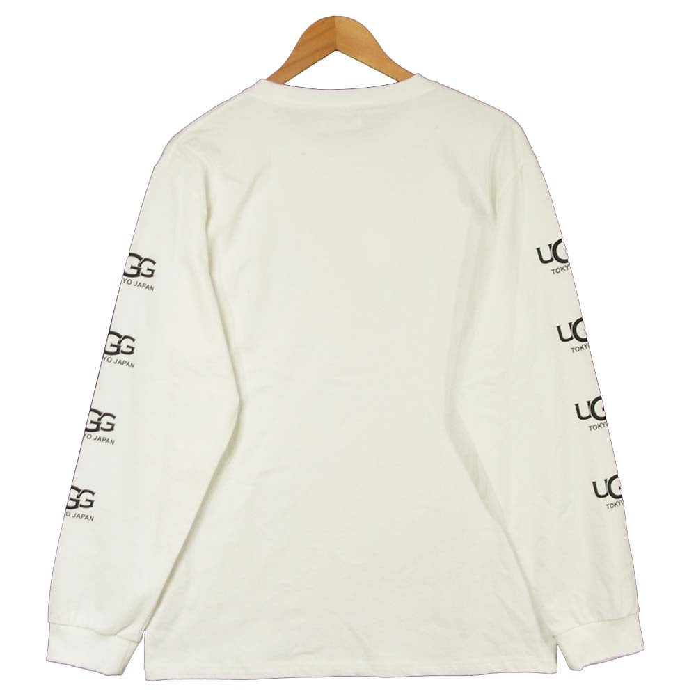 UGG アグ 20AW-UGTP02 LINE LOGO LS T-Shirts ラインロゴ 長袖 Tシャツ ホワイト系 M【新古品】【未使用】【中古】