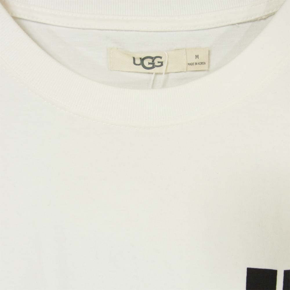 UGG アグ 20AW-UGTP02 LINE LOGO LS T-Shirts ラインロゴ 長袖 Tシャツ ホワイト系 M【新古品】【未使用】【中古】