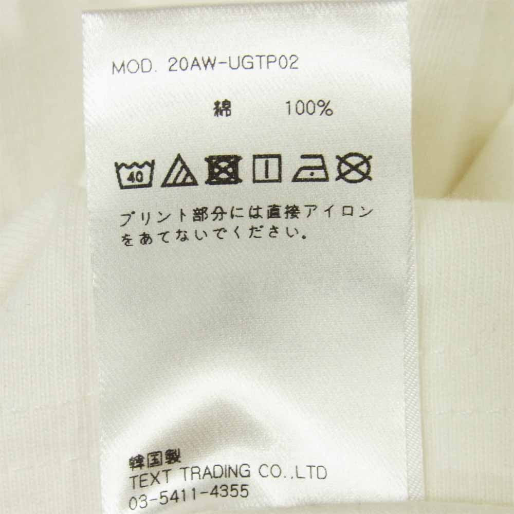 UGG アグ 20AW-UGTP02 LINE LOGO LS T-Shirts ラインロゴ 長袖 Tシャツ ホワイト系 M【新古品】【未使用】【中古】