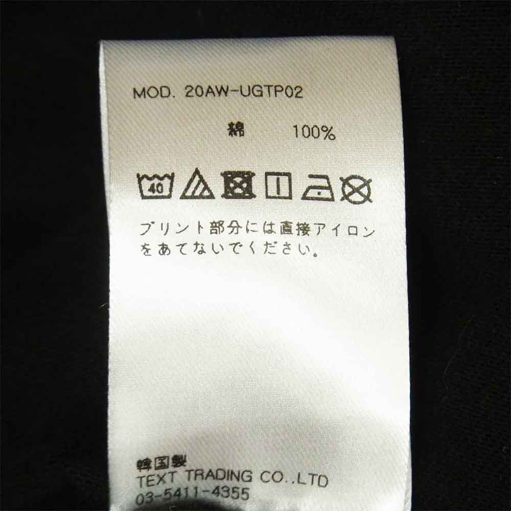 UGG アグ 20AW-UGTP02 LINE LOGO LS T-Shirts ラインロゴ 長袖 Tシャツ ブラック系 L【新古品】【未使用】【中古】