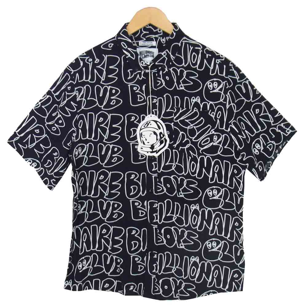 Billionaire Boys Club ビリオネアボーイズクラブ 801-3600 BB RIPPLE SHIRT 半袖 リップ シャツ ブラック系 M【新古品】【未使用】【中古】
