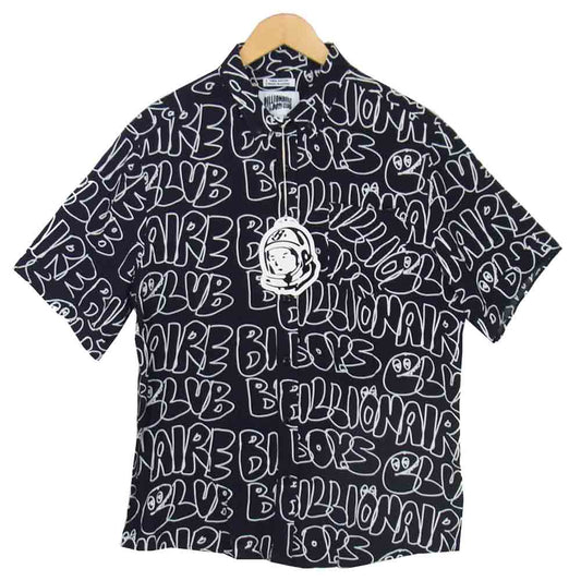 Billionaire Boys Club ビリオネアボーイズクラブ 801-3600 BB RIPPLE SHIRT 半袖 リップ シャツ ブラック系 M【新古品】【未使用】【中古】