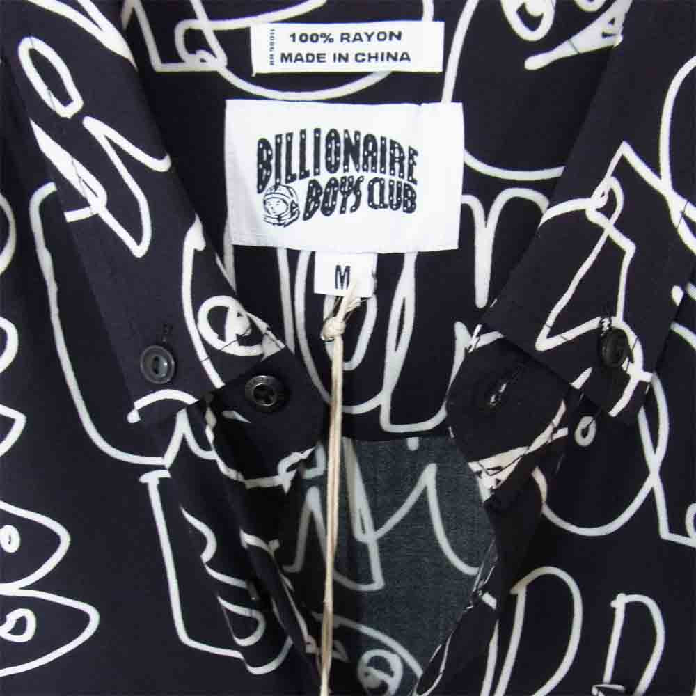 Billionaire Boys Club ビリオネアボーイズクラブ 801-3600 BB RIPPLE SHIRT 半袖 リップ シャツ ブラック系 M【新古品】【未使用】【中古】
