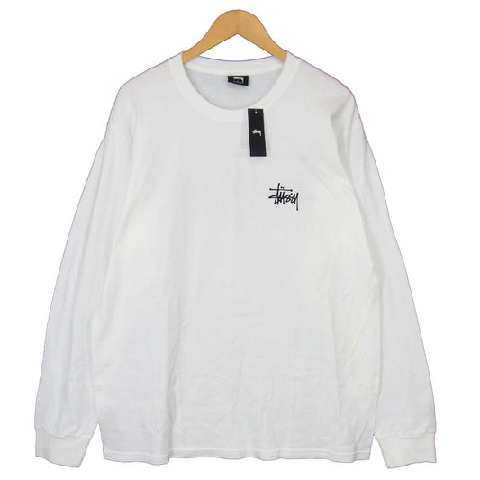 STUSSY ステューシー 20F1994567 Basic Stussy Ls Tee ベーシック ロゴ 長袖 Tシャツ ホワイト系 L【新古品】【未使用】【中古】