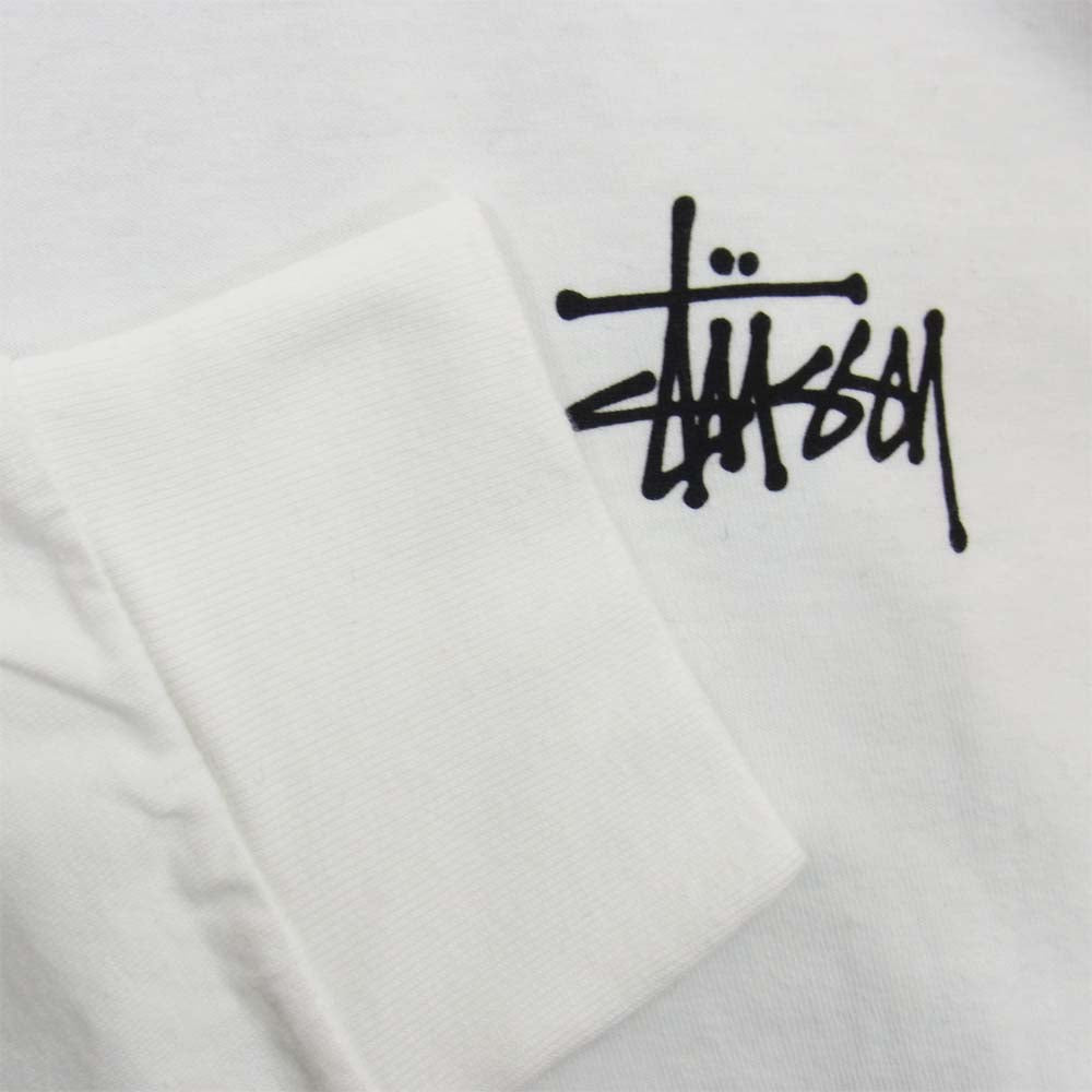 STUSSY ステューシー 20F1994567 Basic Stussy Ls Tee ベーシック ロゴ 長袖 Tシャツ ホワイト系 L【新古品】【未使用】【中古】