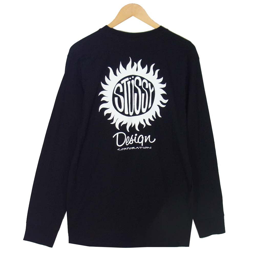 STUSSY ステューシー 20M3993525 Design Corp ロゴ プリント 長袖 Tシャツ ブラック系 M【新古品】【未使用】【中古】