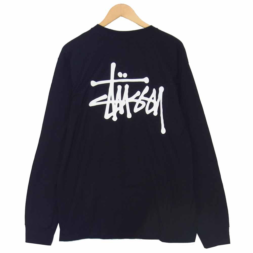 STUSSY ステューシー 20F1994567 Basic Stussy Ls Tee ベーシック ロゴ 長袖 Tシャツ ブラック系 L【新古品】【未使用】【中古】