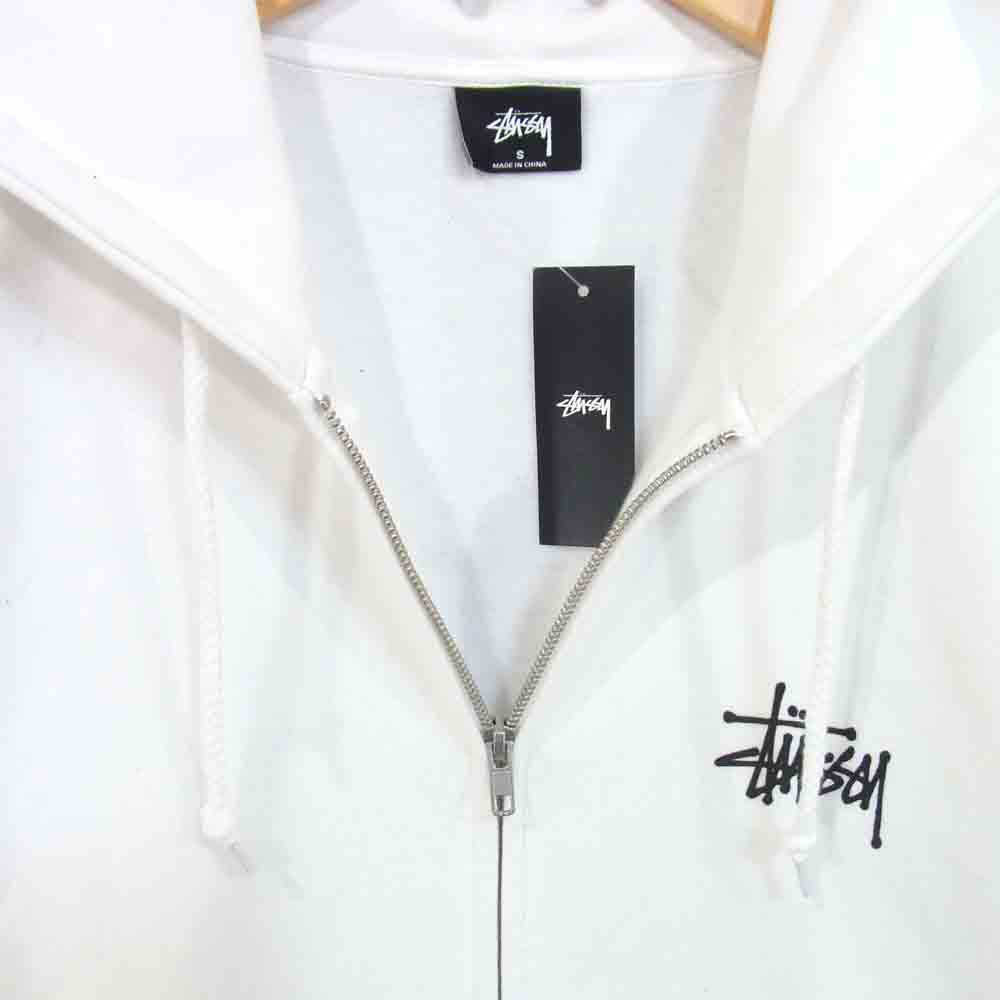 STUSSY ステューシー 20S1974500 Basic Stussy Zip Hood ベーシック ジップ フーディ パーカー ホワイト系 S【新古品】【未使用】【中古】