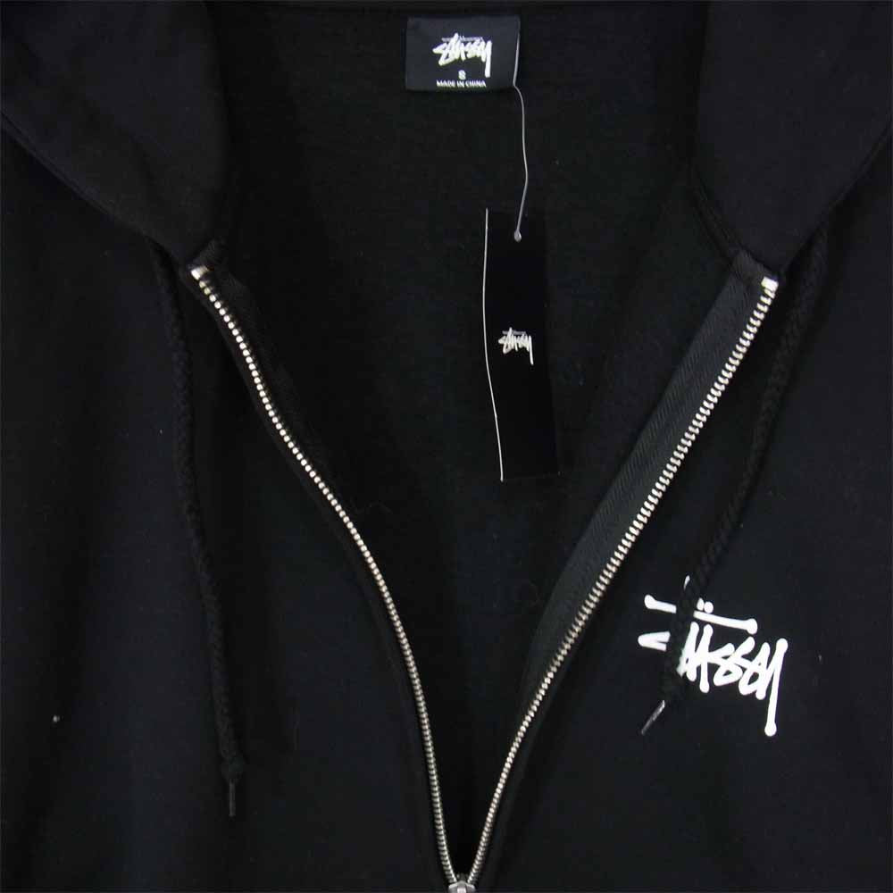 STUSSY ステューシー 20F1974567 Basic Stussy Zip Hood ベーシック ジップ フーディ パーカー 裏起毛 ブラック ブラック系 S【新古品】【未使用】【中古】