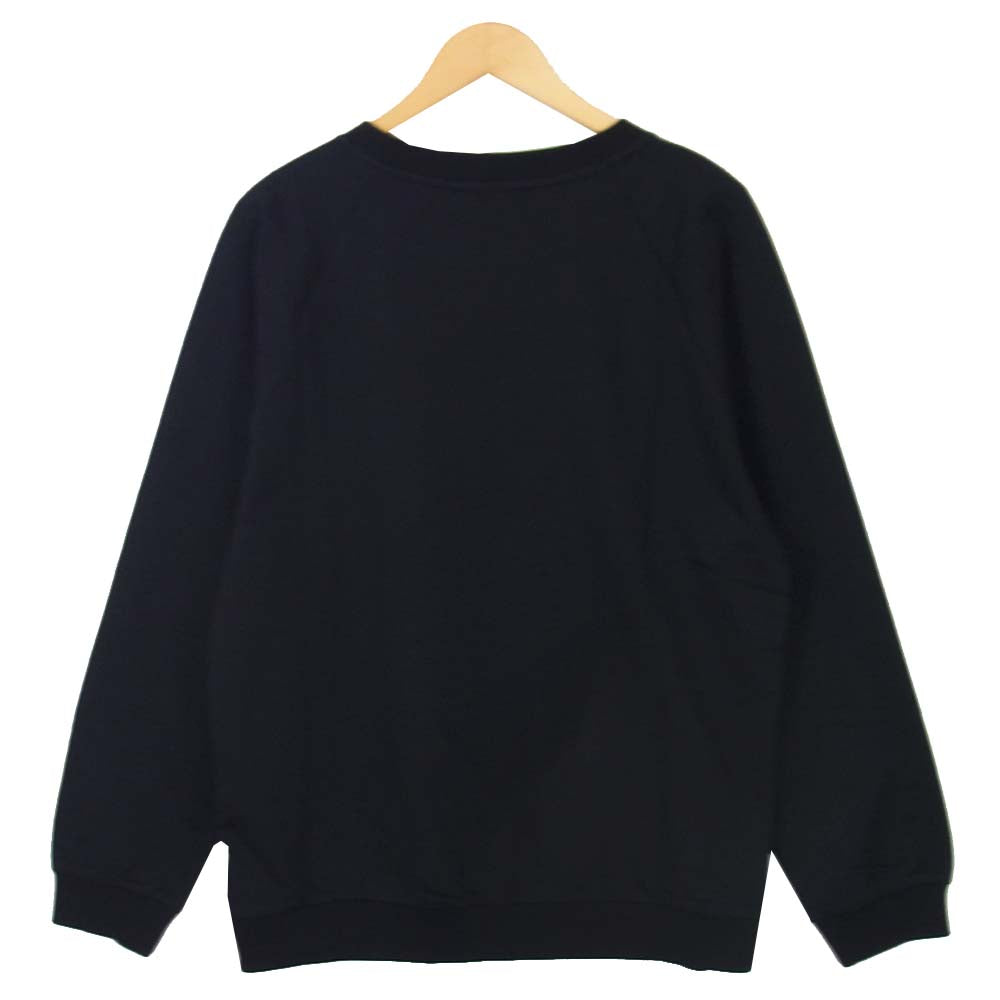 BALMAIN バルマン SF13602 ロゴ フェルト プリント プルオーバー スウェット トレーナー ブラック系 38【新古品】【未使用】【中古】