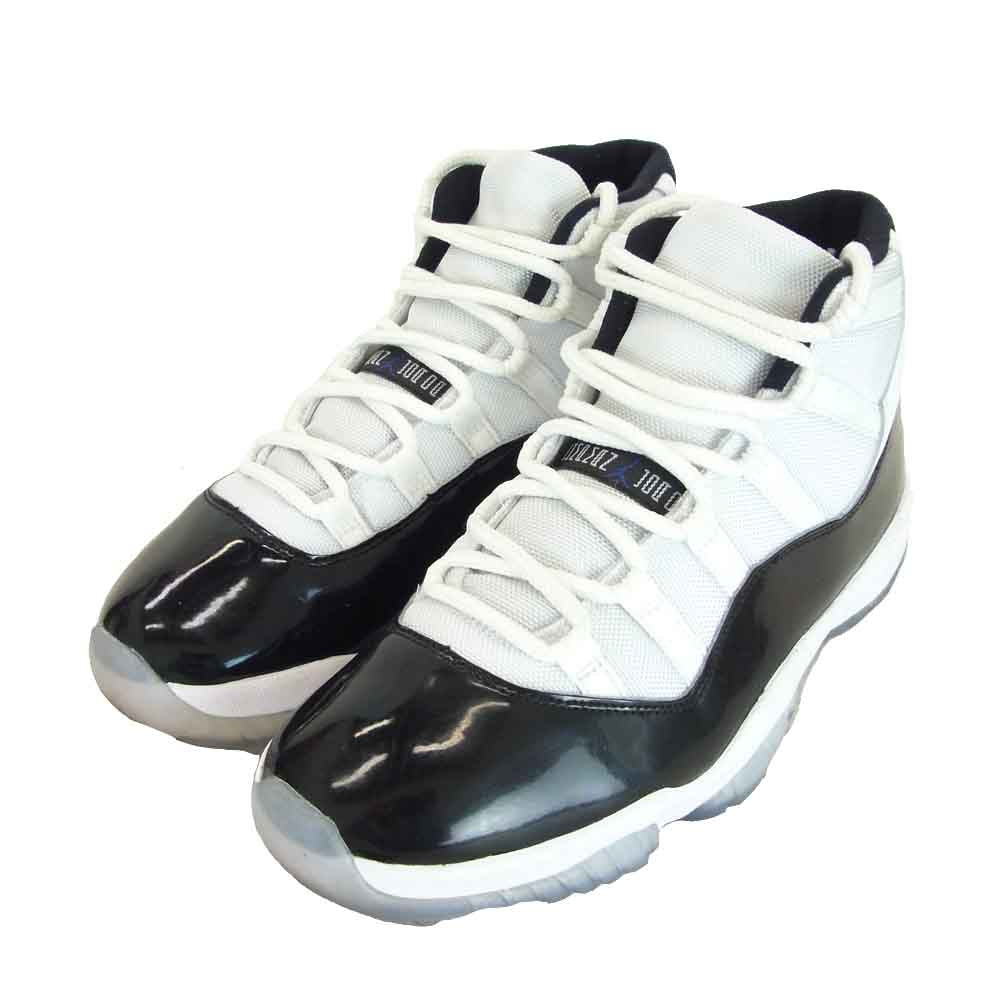 NIKE ナイキ 378037 100 AIR JORDAN 11 RETRO スニーカー ホワイト系 ブラック系 US10【中古】