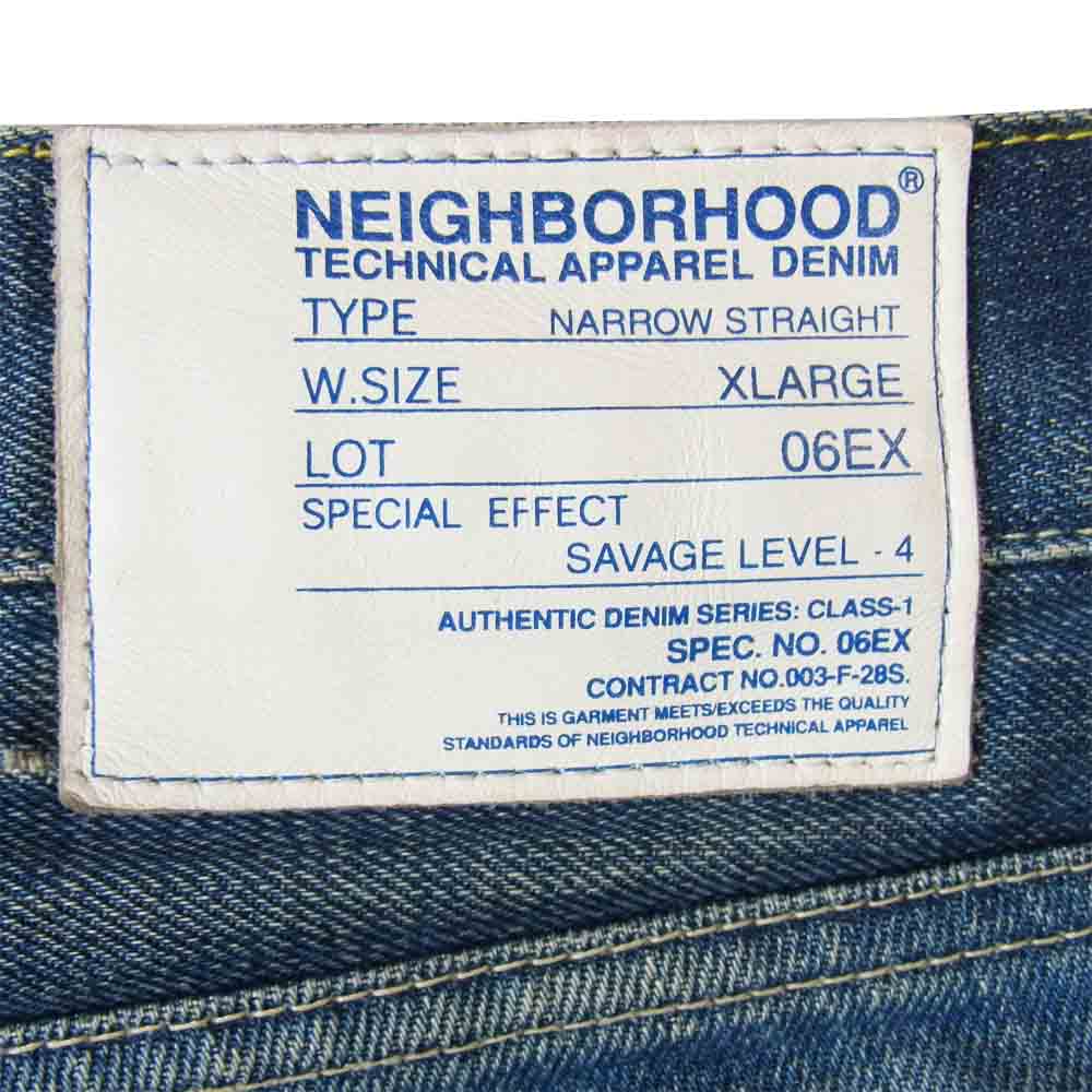 希少neighborhoodネイバーフッド 06EX サベージデニム NEIGHBORHOOD ネイバーフッド 06EX SAVAGE サベージ ダメージ デニム