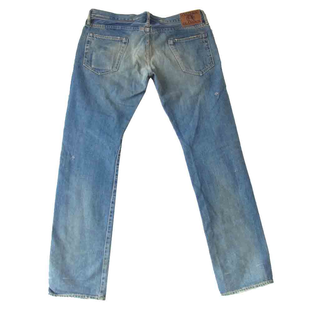 HYSTERIC GLAMOUR ヒステリックグラマー 4AP-2104 小窓 スタッズ リメイク ダメージ ボタンフライ デニムパンツ  インディゴブルー系 34【中古】