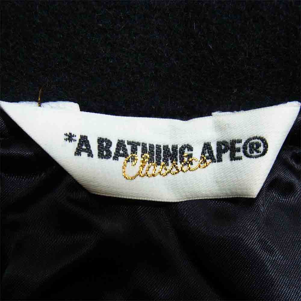 A BATHING APE アベイシングエイプ シャーク タイガー ワッペン フード スタジャン ブラック系 M【中古】