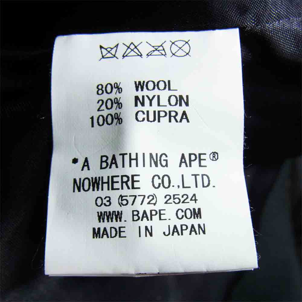 A BATHING APE アベイシングエイプ シャーク タイガー ワッペン フード スタジャン ブラック系 M【中古】