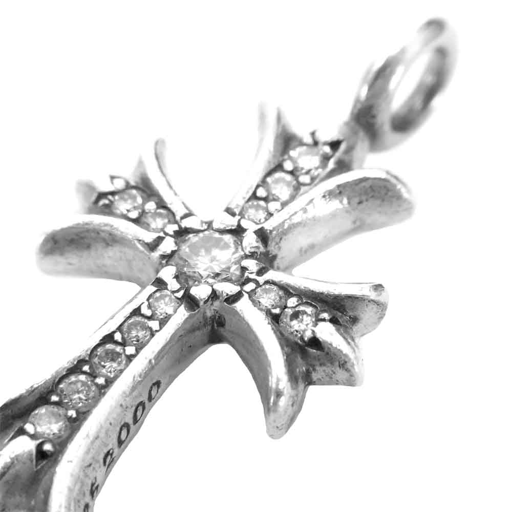 CHROME HEARTS クロムハーツ（原本無） タイニーファット クロス ダイヤ ペンダント トップ シルバー系【中古】