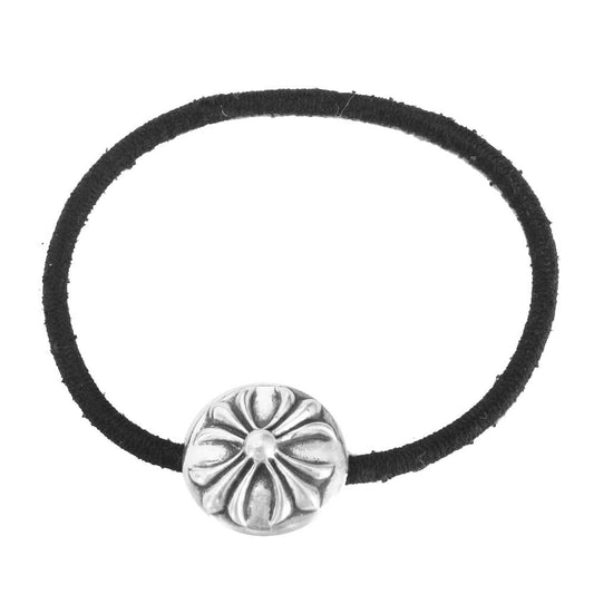 CHROME HEARTS クロムハーツ（原本無） HAIRBAND CHクロスボール コンチョ ヘアバンド シルバー系 ブラック系【中古】