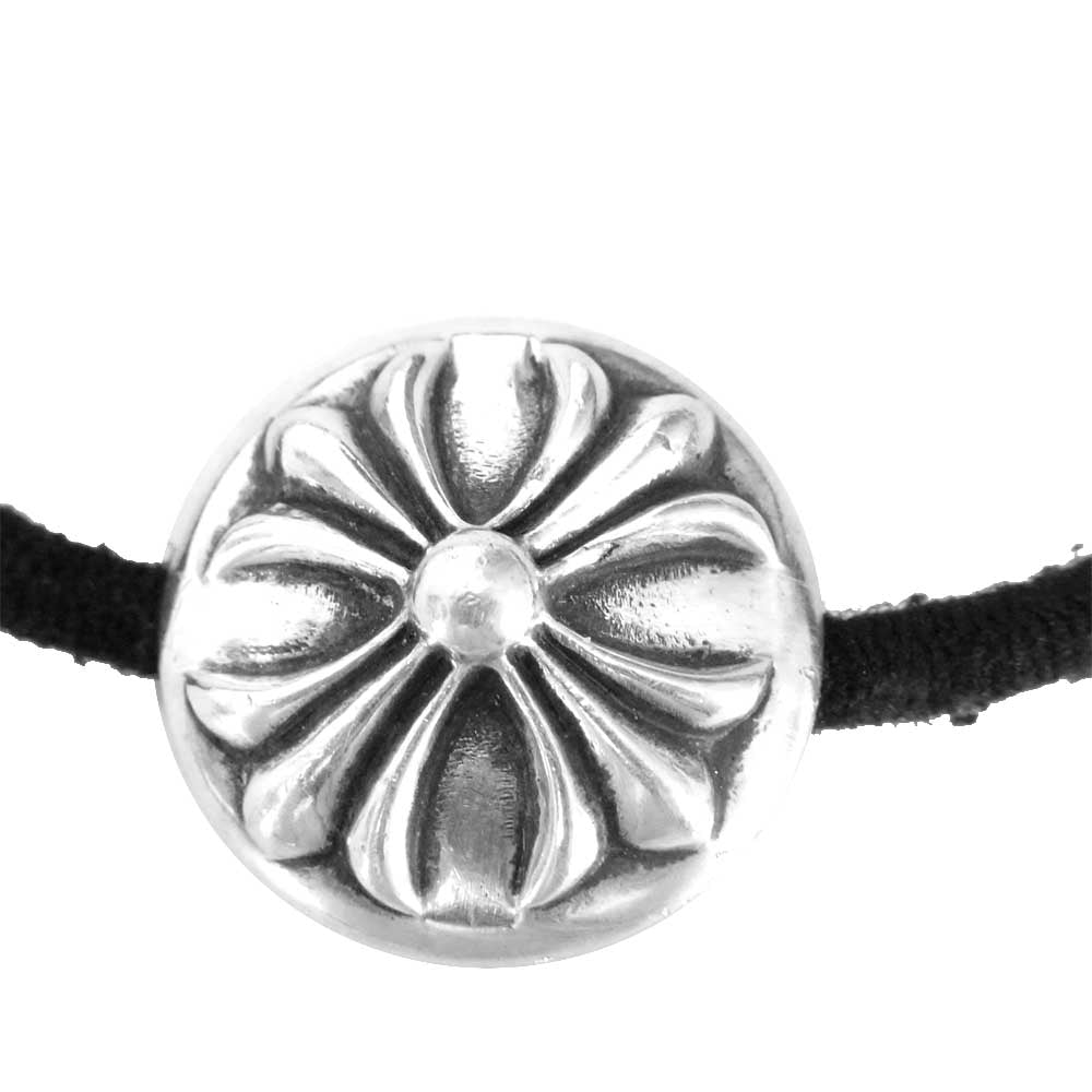 CHROME HEARTS クロムハーツ（原本無） HAIRBAND CHクロスボール コンチョ ヘアバンド シルバー系 ブラック系【中古】