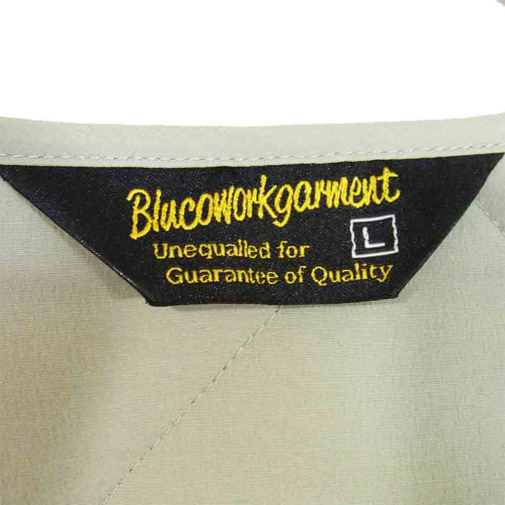 ブルコ QUILTING キルティング ノーカラー ジャケット グレー系 L【美品】【中古】