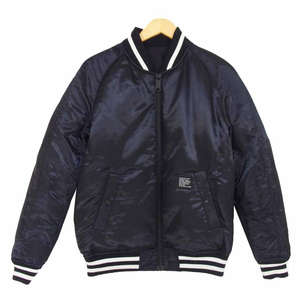 nano universe ナノユニバース × 西川ダウン reversible MA-1 JKT リバーシブル ミリタリー ジャケット ダークネイビー系 M【中古】
