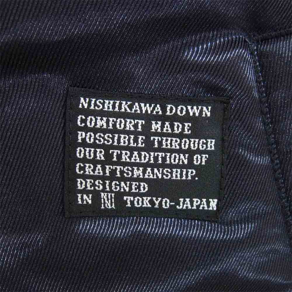 nano universe ナノユニバース × 西川ダウン reversible MA-1 JKT リバーシブル ミリタリー ジャケット ダークネイビー系 M【中古】