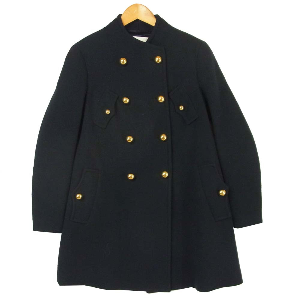 3.1フィリップリム スタッズニット ロング ノーカラー コート 中国製 ダークネイビー系【中古】