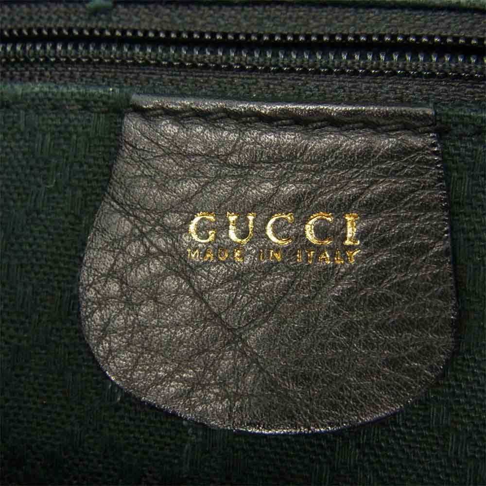 GUCCI グッチ 003 2058 0016 バンブー リュック ブラック系 約 横30cm×縦31cm×マチ10cm【中古】