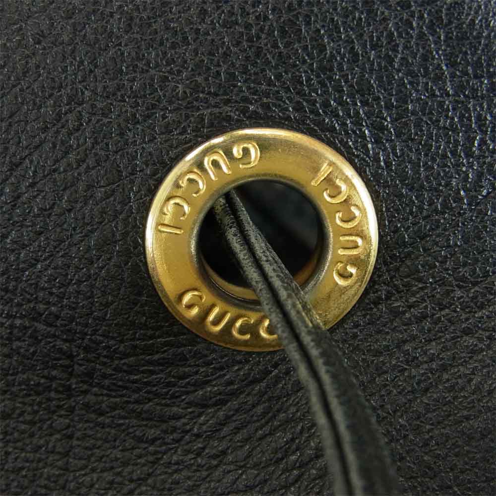 GUCCI グッチ 003 2058 0016 バンブー リュック ブラック系 約 横30cm×縦31cm×マチ10cm【中古】