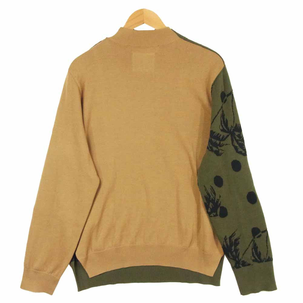 Sacai サカイ 20-02207Ｍ SAN SURF サンサーフ ニット コットン ライトブラウン系 グレイッシュグリーン系 3【中古】