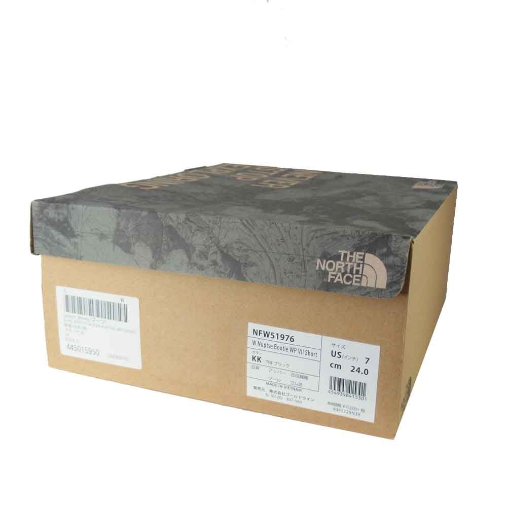THE NORTH FACE ノースフェイス NFW51976 国内正規品 W Nuptse Bootie ヌプシブーティーウォータープルーフVIIショート ブラック系 24㎝【新古品】【未使用】【中古】