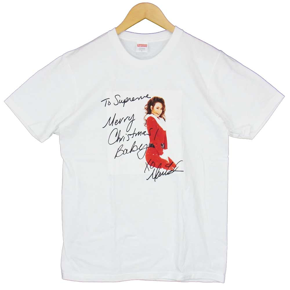 Supreme シュプリーム 20AW Mariah Carey Tee マライアキャリー メッセージ プリント Tシャツ ホワイト系 S【美品】【中古】