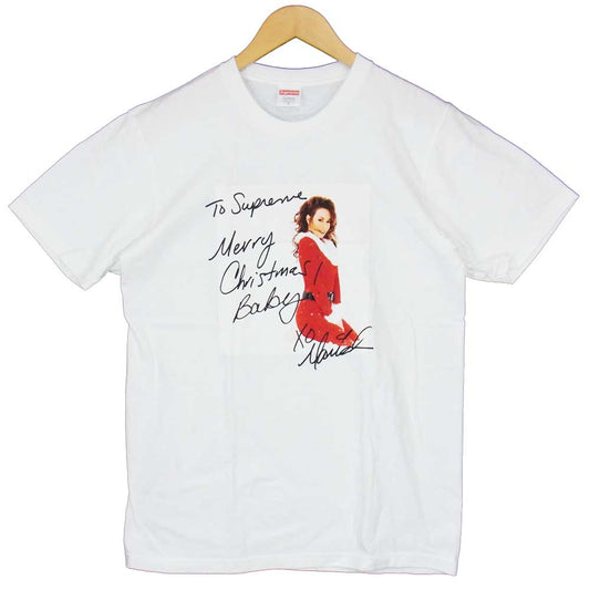 Supreme シュプリーム 20AW Mariah Carey Tee マライアキャリー メッセージ プリント Tシャツ ホワイト系 S【美品】【中古】