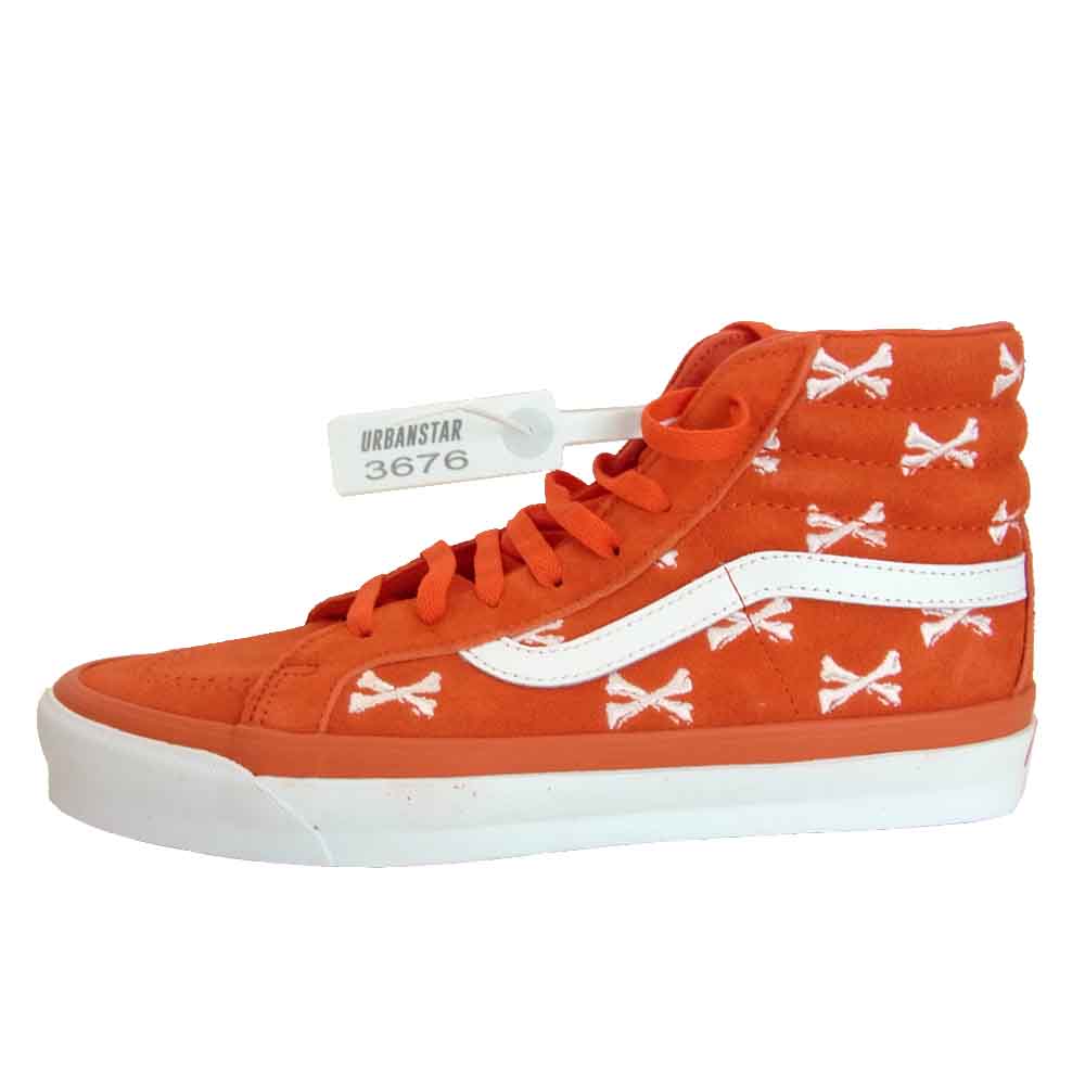 WTAPS ダブルタップス VN0A4BVB20Q1 VANS VALT バンズボルト Og Sk-8Hi Lx Bones ボーン刺繍 ハイカット オレンジ系 US10【新古品】【未使用】【中古】