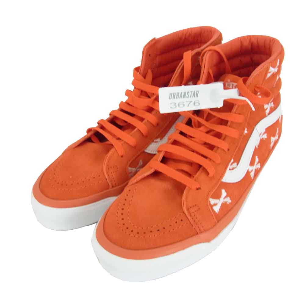 WTAPS ダブルタップス VN0A4BVB20Q1 VANS VALT バンズボルト Og Sk-8Hi Lx Bones ボーン刺繍 ハイカット オレンジ系 US10【新古品】【未使用】【中古】