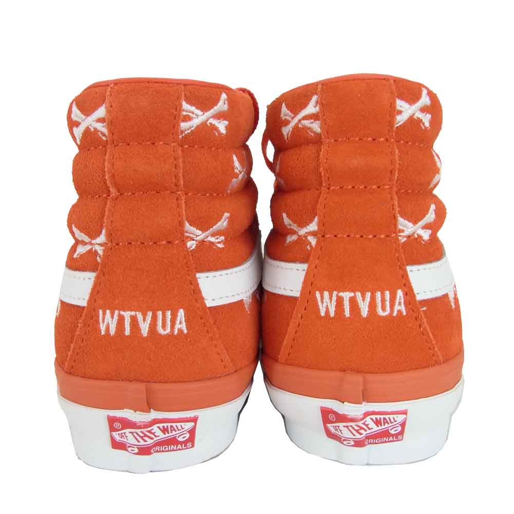 WTAPS ダブルタップス VN0A4BVB20Q1 VANS VALT バンズボルト Og Sk-8Hi Lx Bones ボーン刺繍 ハイカット オレンジ系 US10【新古品】【未使用】【中古】
