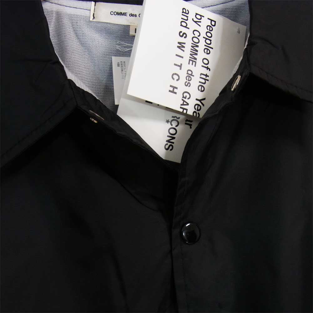 COMME des GARCONS コムデギャルソン 20AW 0F-J101-051-1-4 Nobuyoshi Araki Coach Jacket 荒木経惟 ナイロン コーチ ジャケット ブラック系 L【新古品】【未使用】【中古】