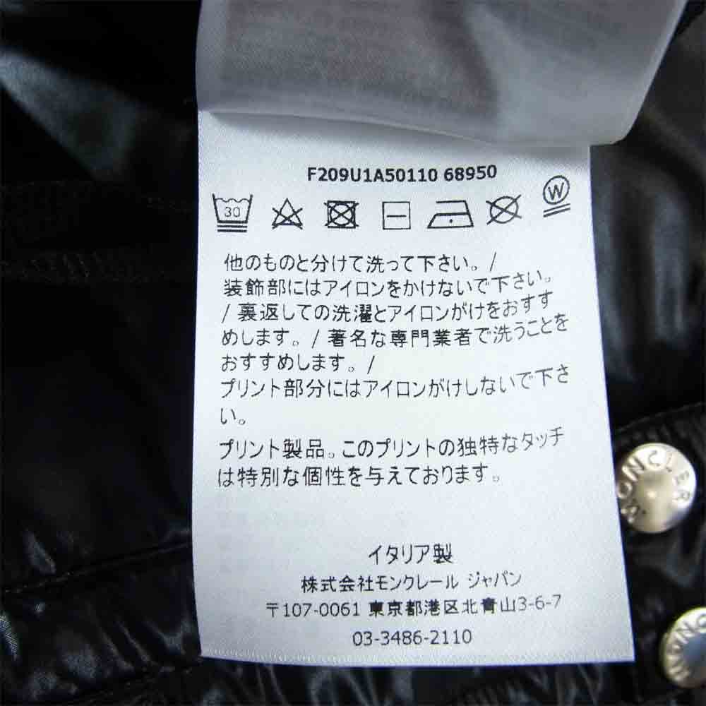 MONCLER モンクレール 20AW F209U1A50110-68950 GENUIS 7 FRAGMENT Lewis Leathers ジーニアス フラグメント ルイスレザー SERG  ブラック系 ブラック系 TG2【新古品】【未使用】【中古】