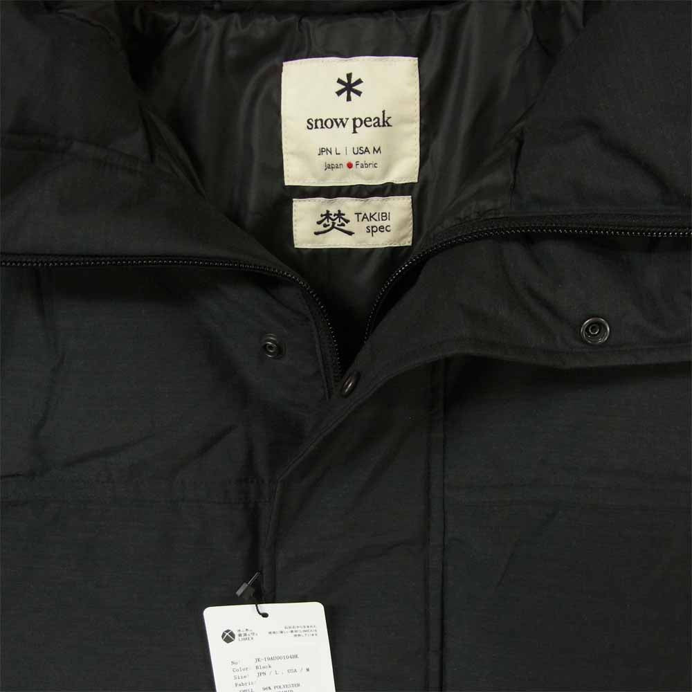 snowpeak スノーピーク JK-19AU00104BK FR DOWN PULLOVER プルオーバー ダウンジャケット ブラック系 L【新古品】【未使用】【中古】