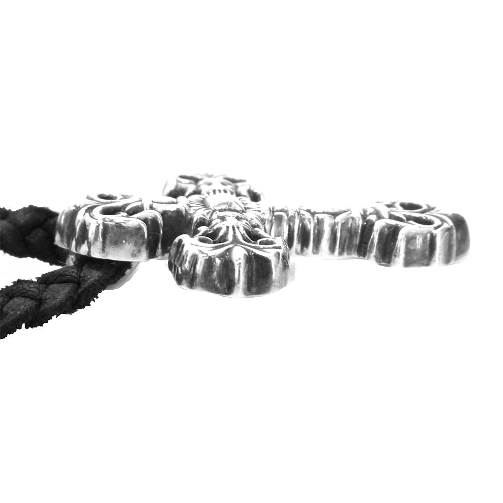 CHROME HEARTS クロムハーツ（原本無） FILIG CROSS-XSM LB フィリグリークロス XS レザーブレイド シルバー系 ブラック系【中古】