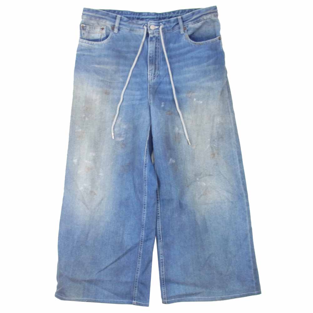 MAISON MARGIELA メゾンマルジェラ S32LA0154 MM6 ワイド デニム パンツ  インディゴブルー系 38【中古】