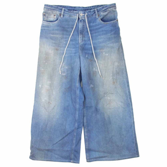 MAISON MARGIELA メゾンマルジェラ S32LA0154 MM6 ワイド デニム パンツ  インディゴブルー系 38【中古】